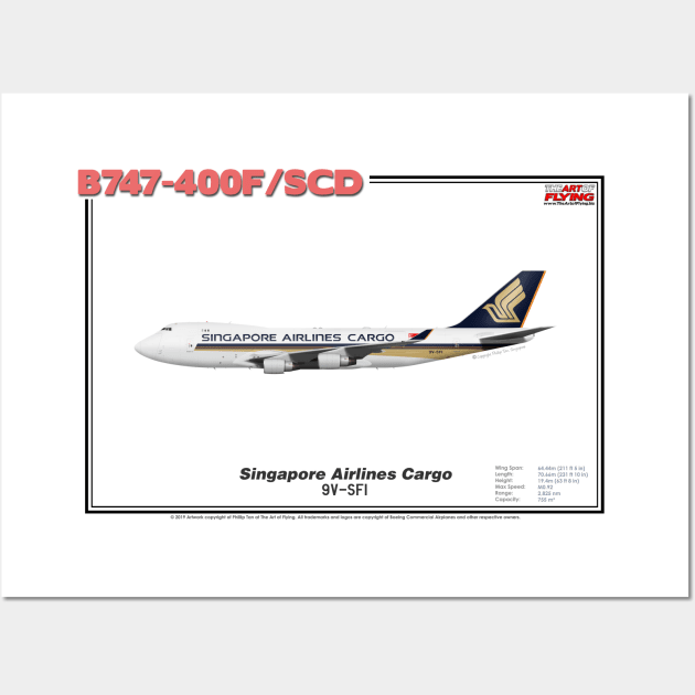 Boeing B747-400F/SCD - Singapore Airlines Cargo (Art Print) Wall Art by TheArtofFlying